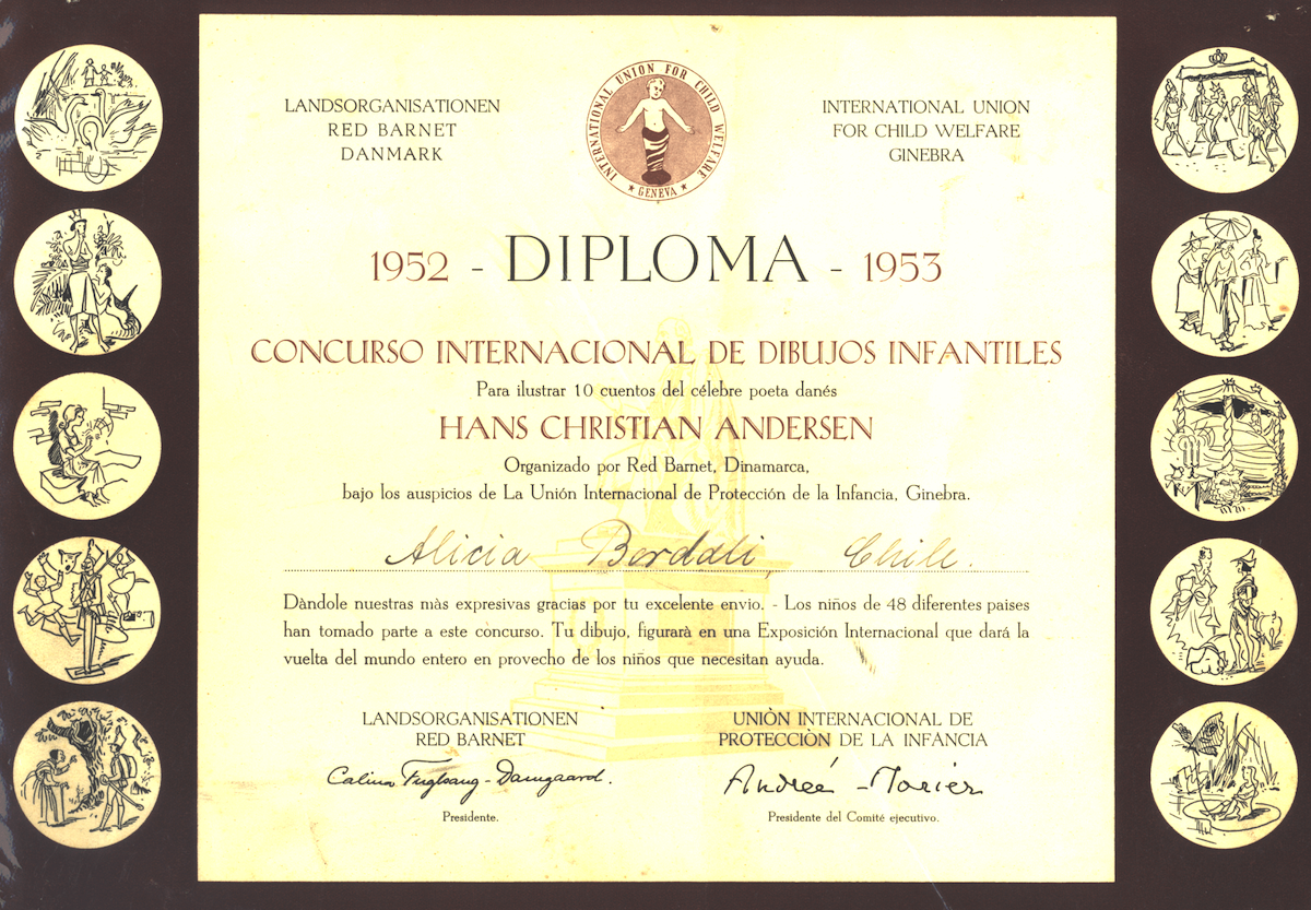 Alicita The story of a great artist who started out very small Diploma 1952-1953 Hans Christian Andersen